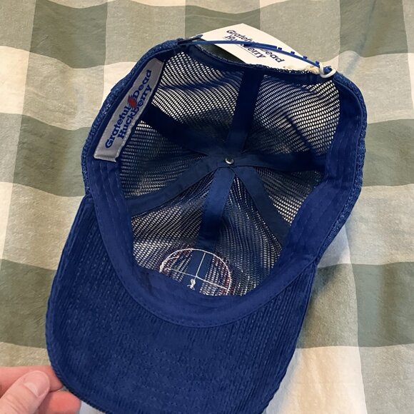 Huckberry x Grateful Dead Baseball Trucker Hat Good Ol' Mesh Snapback Blue Y2K - Picture 4 of 10